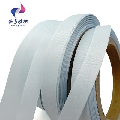 China Washable/High Tenacity/Sustainable In Stock White 25MM Width 100M Per Roll Garment Apparel Webbing Label Garment For Decoration, Apparel Accessories, Etc. for sale