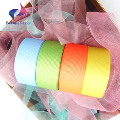 China High tenacity custom printed grosgrain ribbon 3 inch double face ribbon edging logo for sale