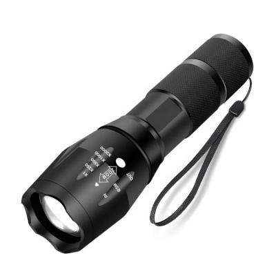 China Free Sample Outdoor Activity LED Torch XML T6 LED Lightweight Outdoor Waterproof Military Tactical Self Defensive Camping Flashlight Zoomable for sale