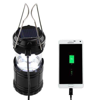 China Brightest LED Solar Flashlight Emergency Outdoor Indoor Or Outdoor Hanging Rechargeable Folding Camping Lantern for sale