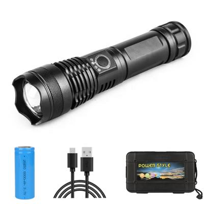 China 10W P50/P70 Alloy 1800 High Bright Zoom LED Torch Aluminum Powerful Telescopic Flashlight for sale