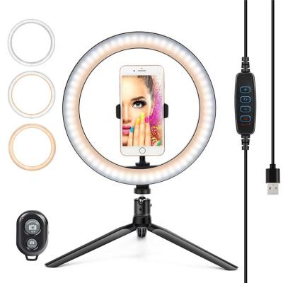 China Mobile Cell Phone LiveStream Live Fill Led Ring Light 10 inch 26cm PORTABLE Desktop for sale