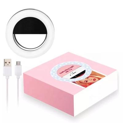 China 4 Modes Lighting Fit RK14 Universal Phone Clip Photography USB Charging Rechargeable LED Selfie Ring Light for sale