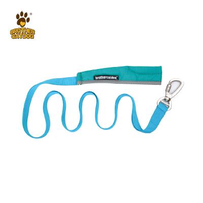 China Hot Selling Padded Dog Leash Dog Collars And Leash Pet Products Nylon Dog Leash With Poop Bag for sale