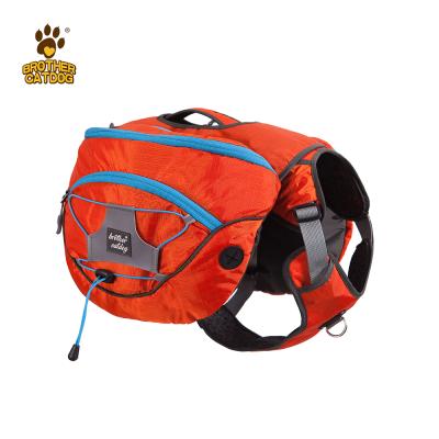 China Viable Dog Accessories Custom Dog Harness Dog Walking Saddle Hiking Backpack Bag for sale