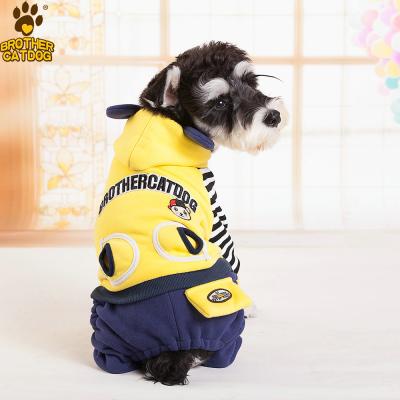 China Wholesale Sustainable Cotton Fleece Hoodies Soft Warm Pet Dog Clothes Harness Dog Pajamas Pet Clothes for sale