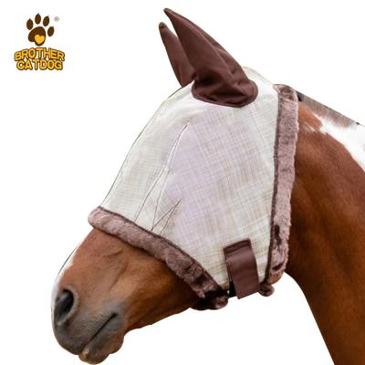 China Wholesale 2021 New Design Horse Face Fly Horse Cover Quick Dry Braid Rope Adjustable Horse Halter for sale