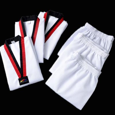 China Custom high quality martial arts dobok taekwondo uniform for adult for sale