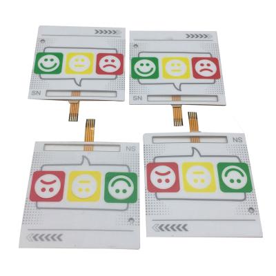 China Embossed Telecommunication Equipment Waterproof Membrane Switch Electric Keypad Buttons Control Panel Sticker for sale