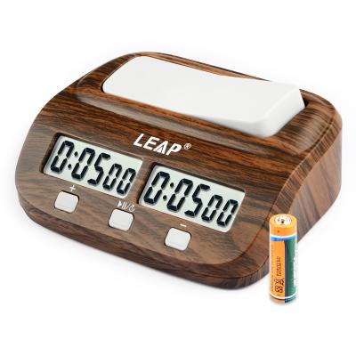 China New Large LCD Screen Chess Clock Universal Chess Clock With Bonus And Delay Wooden Like Color PQ9907W for sale