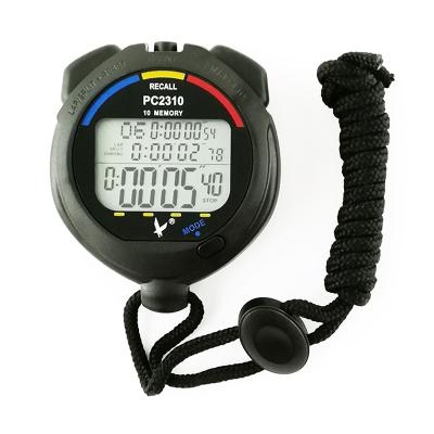 China Clock Digital Swimming Stopwatch /Timers Three Rows With Ten Laps for sale