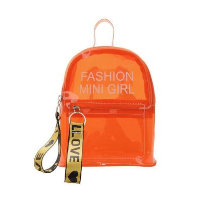 China 2023 Fashionable Cute Transparent Backpack Women Small Waterproof Girls PVC Waterproof Backpack Colorful High Quality for sale