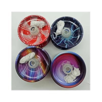 China Customized FLASHING Yoyo Ball Professional Alloy Cheap Toy Classic Logo Three-Bearing Yoyo Toy for sale