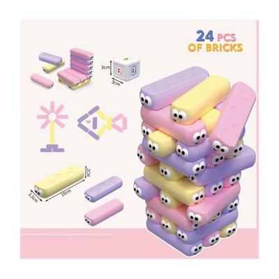 China Educational Toy Best Selling Colorful Parent-child Interaction Classic Stacking Block Game Toys for sale