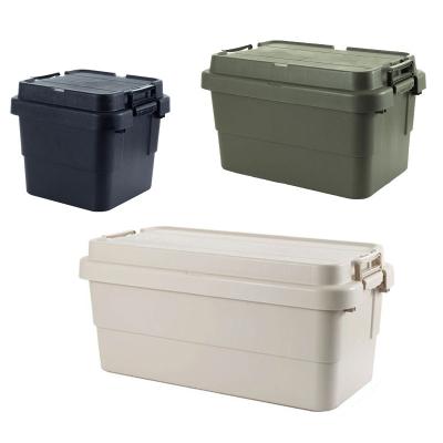 China Sustainable Update Design Large Volume Camping Storage Box With Portable Lid for sale