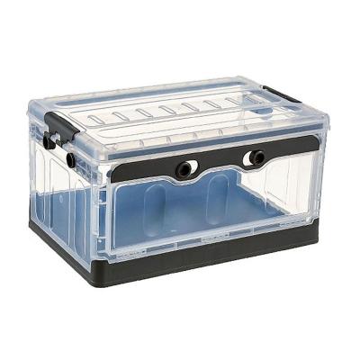 China New Design Sustainable Large Size Storage Box Plastic Folding Box With 4 Wheels for sale