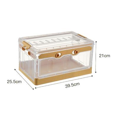 China Sustainable New Design Transparent Window Plastic Folding Box For Storage for sale