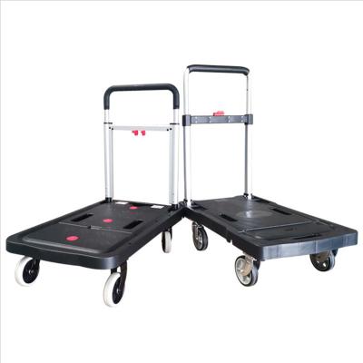 China Shopping Bafuluo New Arrival Plastic Foldable Hand Push Shopping Cart For Warehouse for sale