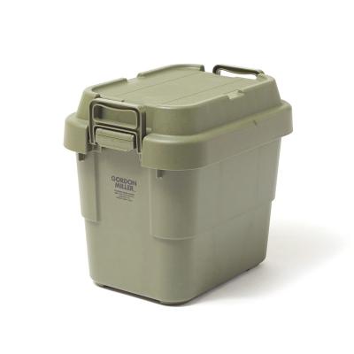 China 2022 Sustainable New And Strong Plastic Carry Stacking Shallow Storage Box For Outdoor With Lock Handles for sale