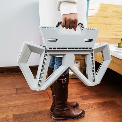 China Newest Design PP Plastic Portable Folding Step Stool Custom Color Foldable For Adults And Kids for sale