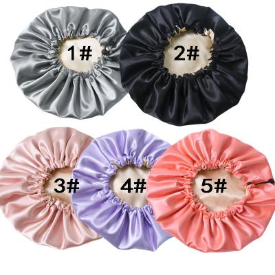 China Simple New Fashion Excellent Quality Ladies Plain Double Layer Satin Multicolor Hat for sale