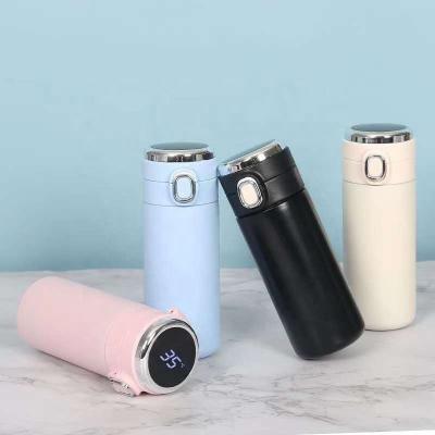 China Hot Sale 400ml Viable Touch Sensor LED Digital Temperature Display Stainless Steel Vacuum Insulated Water Bottle Flip Lid for sale