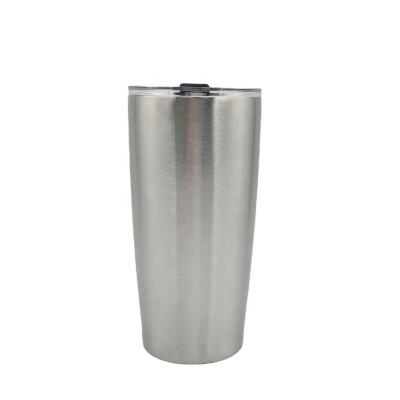 China Sustainable 20oz Tapered Double Wall Vacuum Insulated Coffee Mug Tumbler Beer Tumbler With Lid for sale