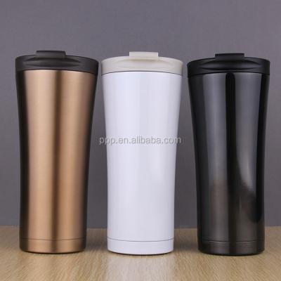 China Stainless Steel Sustainable Vacuum Double Wall 500ml Thermos Coffee Travel Promotional Mug With Leak Proof Lid BPA Free for sale