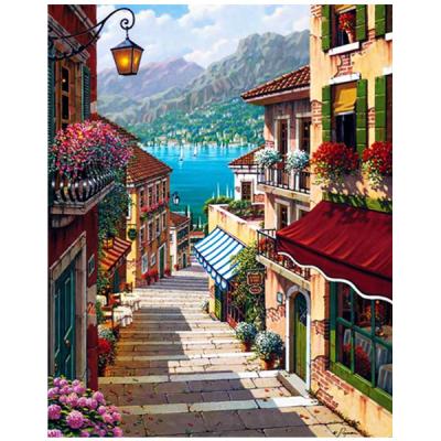 China Europe HUACAN Oil Painting By Numbers Landscape Dropshipping DIY Landscape Drawing Canvas Prints Coloring Paint By Numbers for sale