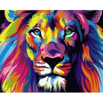 China HUACAN Cartoon Painting By Numbers Lion Animals Drawing Canvas DIY Pictures By Numbers Kits Wall Art Hand Painted Gift Home Decor for sale