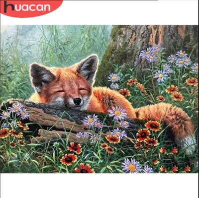 China HUACAN 5D DIY Diamond Embroidery Fox Full Square /Round Home Decor CLASSIC Handwork Drill Diamond Painting Cross Stitch Animal for sale