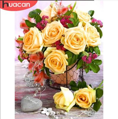 China HUACAN CLASSIC 5D Diamond Painting Cross Stitch Flowers Mosaic Diamond Embroidery Rose Home Decor Gift Handmade Art for sale