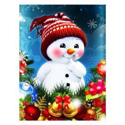 China Diamond Painting Wholesale Full Square Diamond Embroidery Cross Stitch Christmas Winter Snowman Decoration Art Kits Support HUACAN Customization for sale