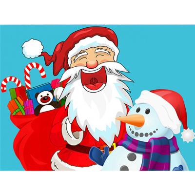 China Wholesale Huacan DIY Diamond Painting Cartoon Santa Claus Snowman Christmas Embroidery Mosaic Wall Pictures for sale