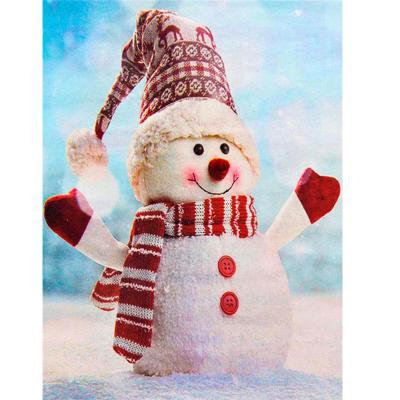 China HUACAN 5D Diy Diamond Embroidery Christmas Cartoon Snowman Winter Diamond Painting Mosaic Living Room Modern Decor for sale