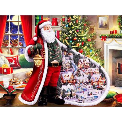 China Europe Huacan DIY Christmas Diamond Painting Santa Claus Window Christmas Tree Winter Home Decoration High Quality for sale