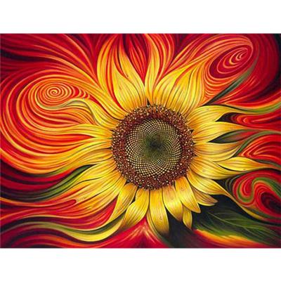 China Modern private picture of HUACAN DIY Diamond Painting Flower Sunflower Abstract Diamond Embroidery Mosaic Your Own for sale