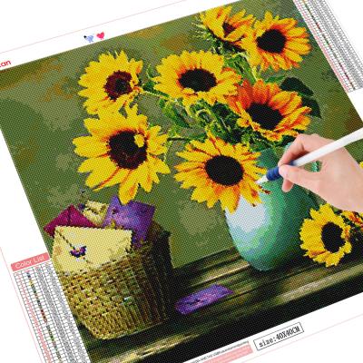 China Modern High Quality Huacan Diamond Painting Strong And Durable Sunflower Flower Diamond Painting for sale