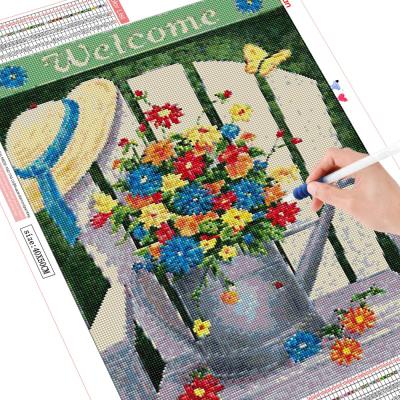 China HUACAN Texts Diamond Painting Full Drill Diamond Embroidery Canvas Modern Hot Sale Acrylic Mosaic Personalized Customized Gift for sale