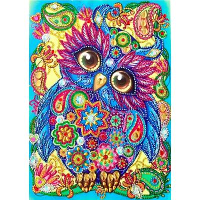 China Europe HUACAN Owl Luminous Special Shaped Diamond Painting Wholesale Animal Decoration Art Diamond Embroidery Mosaic Cross Stitch Kits for sale