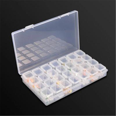 China Europe HUACAN Wholesale Handwork Diamond Painting Tool Diamond Embroidery Accessories Storage Box 28 Grids for sale