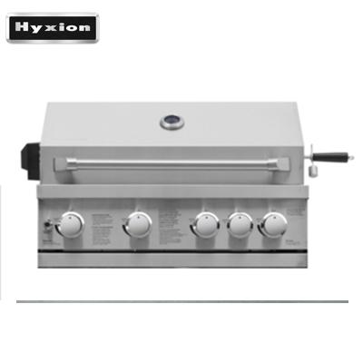 China Easily Assembled Hyxion 4 Stainless Steel Burners With Knob Blue Light Outdoor Kitchen BBQ Grill for sale