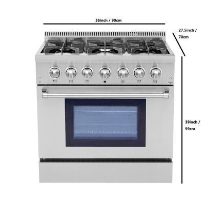 China Rv 90cm 147L 6 Burners Gas Stoves / Pro Style Gas Cookers for sale