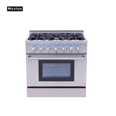 China Hotel USA Kitchen Appliances 36inch Combustible Gas Home Gas Cooker Double Freestanding Oven for sale