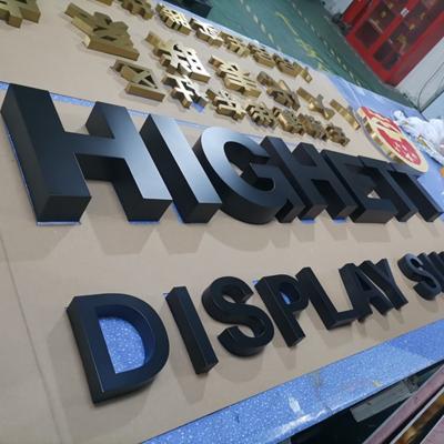 China Business Studio Metal Outdoor Logo Display Sign Board LED Wall Letters Sign For Beauty Salon for sale