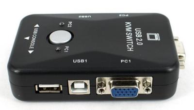 China Smart 2 Port Usb Vga Kvm Switch With Auto Save Hotkey Mode Configuration for sale