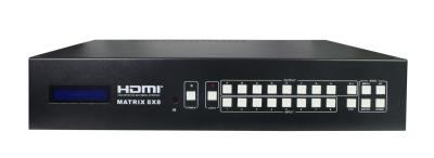 China Black Box HDBaseT Matrix Switch , 1080P Full HD 8x8 Hdmi Matrix Switcher Over Cat5 Cat6 for sale