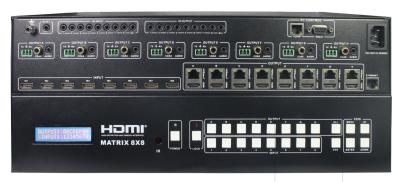 China 4x4 Hdmi Matrix Switcher , Hdbaset Network Switch With On - Panel Control for sale