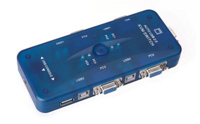 Chine Boîte d'Usb Kvm Switchh de port de l'automobile 4 avec le câble de 4 PCs pour les dispositifs souris d'USB et l'épargnant d'imprimante de clavier à vendre