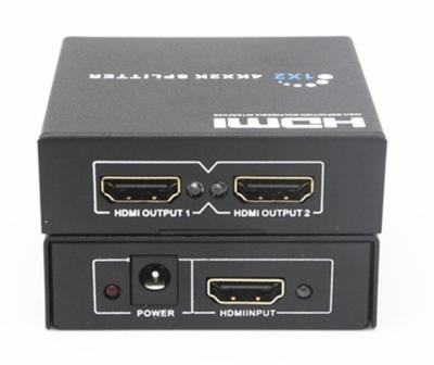 China Black Hdmi Amplifier Splitter , 1 In 2 Out Hdmi Cable Splitter With DTS-HD Master Audio for sale